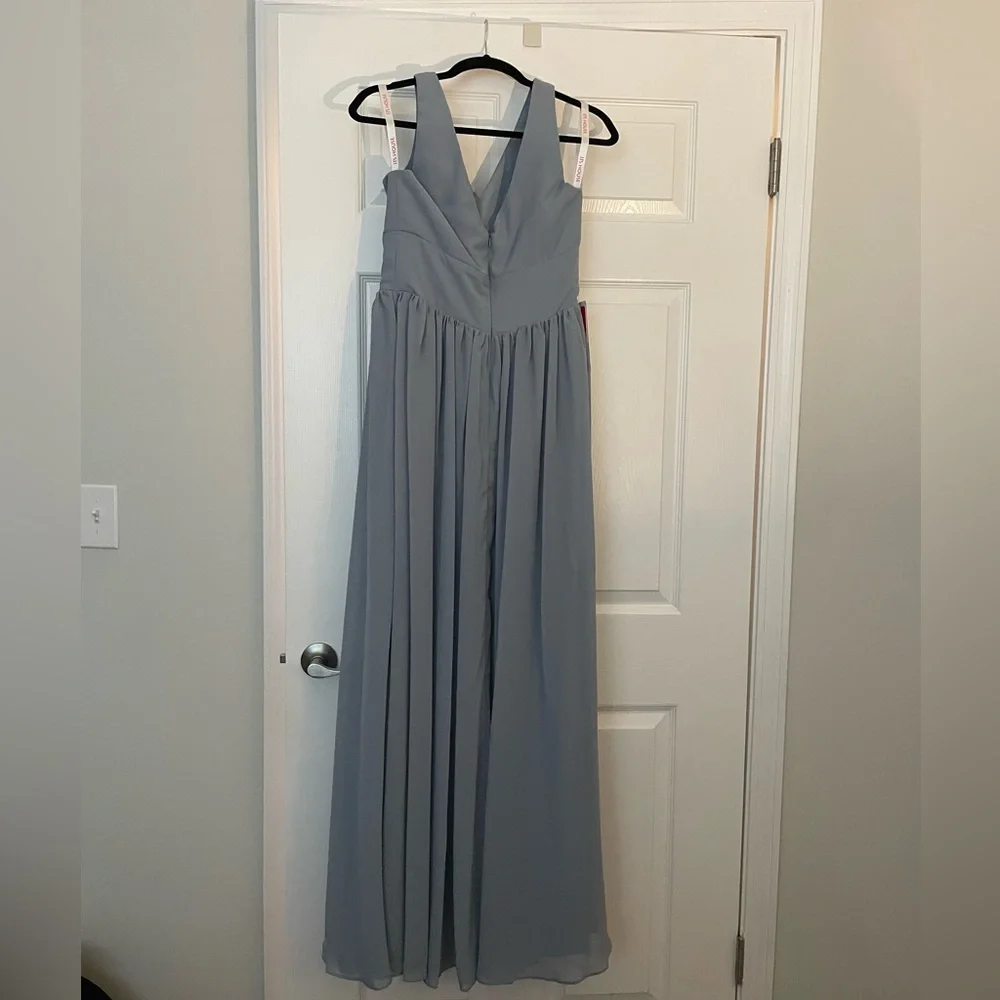 NWT- Dusty Blue Chiffon Bridesmaid Dress - JJ’s Warehouse - Picture 5 of 7